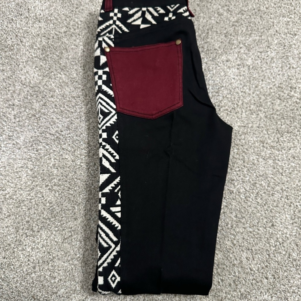 Chaser Tribal Pattern Black Jeans